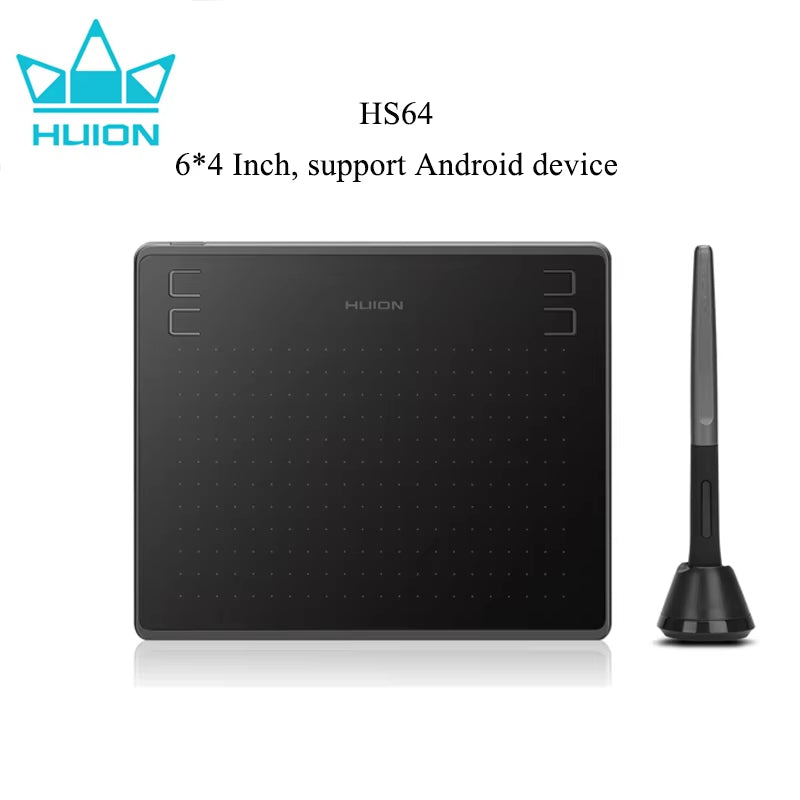 HS64 6X4 Inch Graphics Tablet Ultrathin Drawing Tablet PW100 Battery-Free Pen Tablet Customized Press Keys Android Support